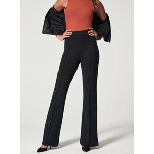Spanx Perfect Pant Hi-Rise Flare Black Ponte High-Waisted Shapewear Trousers XLP